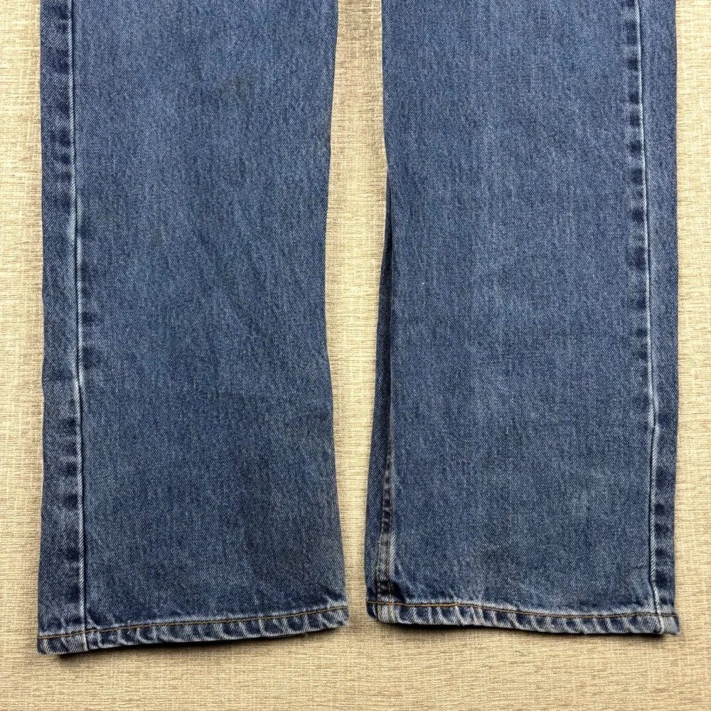 Levis 505 Mens 38x34 Jeans Blue Denim Medium Wash Grungy Workwear Fades